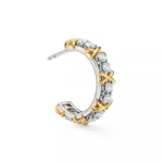 16 Stone Hoop Earrings - Image 6