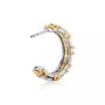 16 Stone Hoop Earrings - Image 5