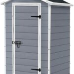 Keter Manor Outdoor Garden Storage Shed, Grey, 4 x 3 ft