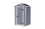 Keter Manor Outdoor Garden Storage Shed, Grey, 4 x 3 ft - Image 2