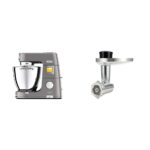 Titanium Chef Patissier XL Stand Mixer for Baking- Powerful Food Mixer, With K-Beater, Dough Hook, Whisk, and 2 Bowls 5L and 7L, KWL90.004SI, 1400W, Silver - Image 10