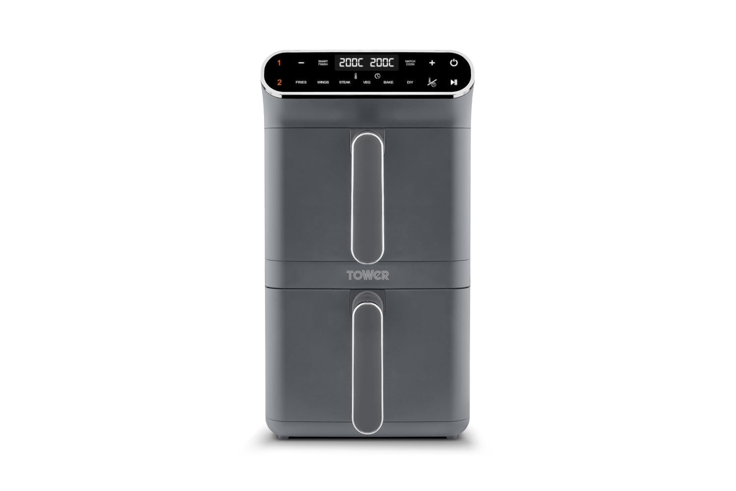 Version 1.0.0 Tower T17190GRP Vortx XL Dual Stack Air Fryer with Digital Control Panel, Space Saving Design, 6 Preset Cooking Modes, Match Cook & Smart Finish Functions, 2460W, 11L, Graphite… - Image 1