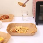 Air Fryer Disposable Paper Liner, Rectangular for Ninja 2-Basket Air Fryer, Natural Non-stick Parchment Paper Liner, 8.6×5.5 inch 125Pcs Rectangle… - Image 6