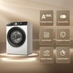 3S Series WD3S9043BW3 Wifi Connected 9Kg / 6Kg Washer Dryer with 1400 rpm – White – D Rated [Wash&Dry], A Rated [Wash Only] - Image 3