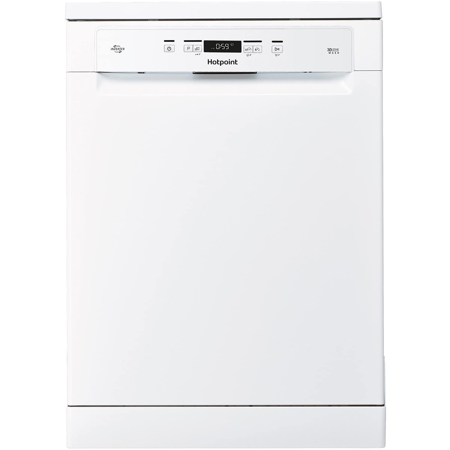 Version 1.0.0 HFC 3C26 W C UK Freestanding Standard Dishwasher, 14 Place Settings, 7 Programs, White - Image 1