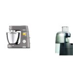 Titanium Chef Patissier XL Stand Mixer for Baking- Powerful Food Mixer, With K-Beater, Dough Hook, Whisk, and 2 Bowls 5L and 7L, KWL90.004SI, 1400W, Silver - Image 9
