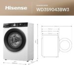 3S Series WD3S9043BW3 Wifi Connected 9Kg / 6Kg Washer Dryer with 1400 rpm – White – D Rated [Wash&Dry], A Rated [Wash Only] - Image 2
