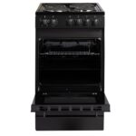 CFSPSC501BK 50cm 62L Capacity Single Cavity Freestanding Electric Cooker with 4 Zone Solid Plate Hob Cooktop – Black - Image 3