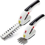 2-in-1 Cordless Hedge Trimmer & Grass Shear, 7.2V Rechargeable Lithium-Ion Battery 1500mAh, Small Hedge Trimmer Cordless with 2 Interchangeable Blades Mini Strimmer…