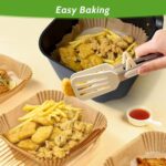 360 Pcs 8” Square Unbleached Heavy Duty Air Fryer Paper Liners Disposable, Non-Stick & Non-Leak Parchment Paper Liners for Airfryer Basket, Deep… - Image 4