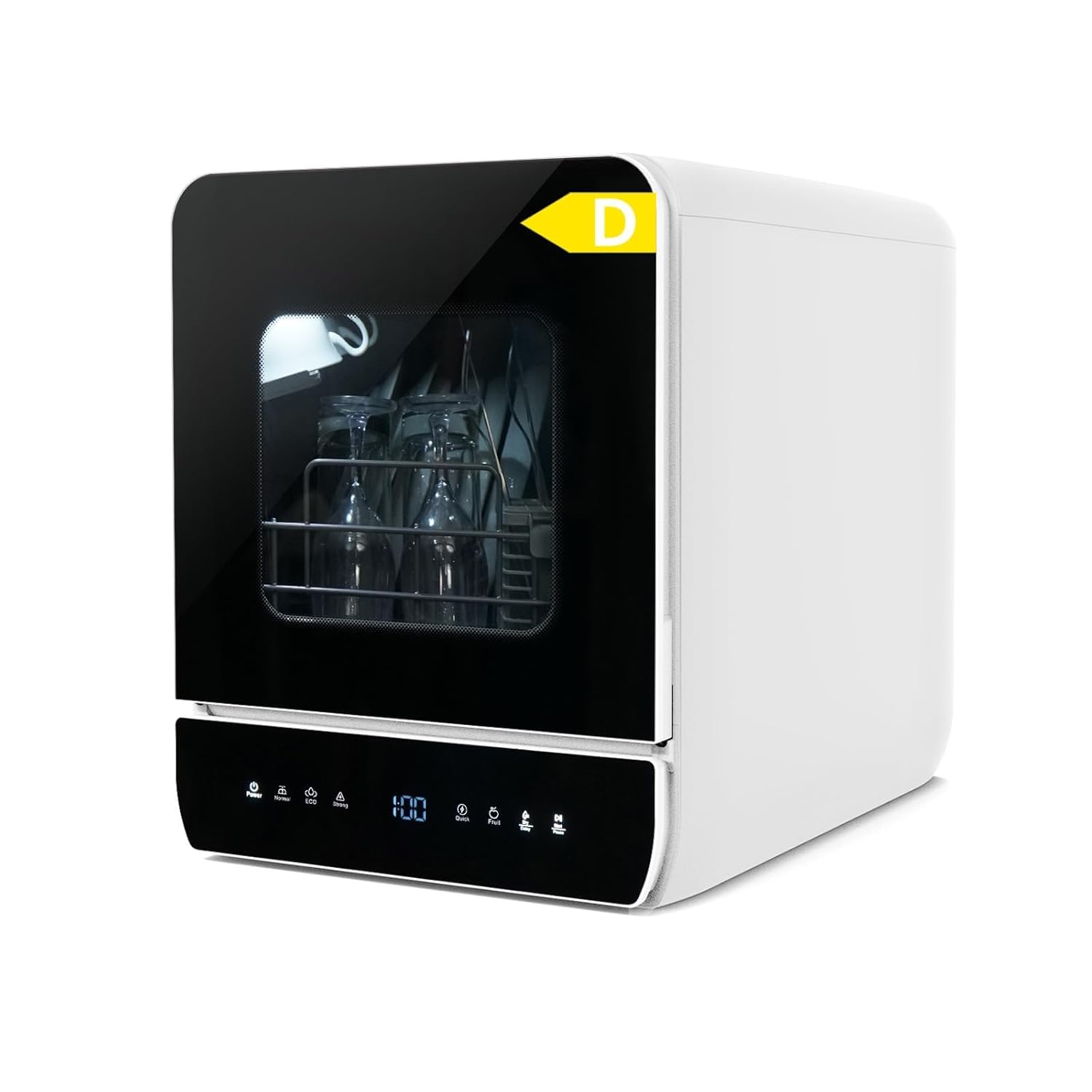 5175hehfRL._SL1500_.jpg Portable Countertop Dishwasher, Mini Dishwasher, 4.8L Built-in Water Tank, 7 Programmes, 37 * 51cm Ultra-Narrow & Deep Design, Touch Control & 360° Dual Spray, Hose/No-Hose… - Image 1