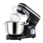 Stand Mixer, 6.2L Food Mixers for Baking, Electric Kitchen Mixers with Bowl, Dough Hook, Wire Whip & Beater (6.2L, Black) - Image 2