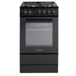 CFSPSC501BK 50cm 62L Capacity Single Cavity Freestanding Electric Cooker with 4 Zone Solid Plate Hob Cooktop – Black - Image 2