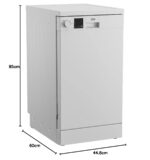 DVS04X20W Slimline Dishwasher – White – E Rated - Image 8