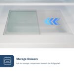 110L Integrated Under Counter Fridge, UnderCounter Larder Fridge, Reversible Door, Direct Cooling, Led Light, Mechanical Temperature Control, Adjustable Levelling Legs,… - Image 7