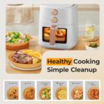 Air Fryer Liners for Ninja, 205 PCS Heavy-Duty Disposable Air Fryer Liners, 8″ Round Airfryer Paper Liners for 5-8 QT Basket, Oil-Proof & Non-Stick… - Image 5