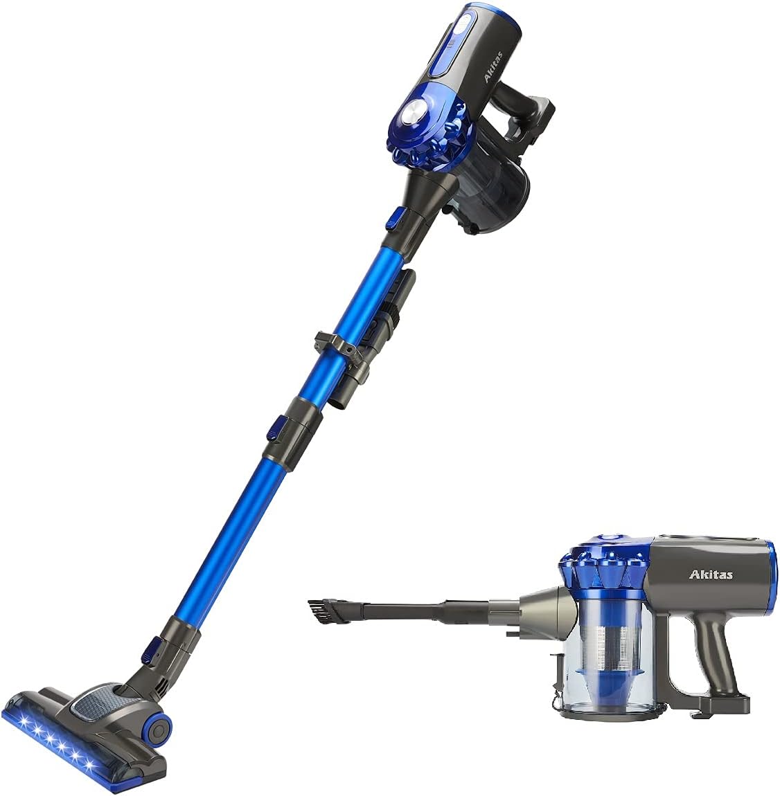 51UVjV-MH1L._AC_SL1200_.jpg Akitas V8 3-in-1 Cordless Hoover Vacuum Cleaner Handheld & Upright Lightweight 22.2 V 150 W, Rechargeable Lithium Battery for Floors Carpets and Pet Hair - Image 1