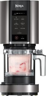 CREAMi Ice Cream Maker & Frozen Dessert Maker with 3 Tubs, 7 Programs, Makes Ice Cream, Gelato, Sorbet, Smoothie Bowl, Milkshakes and more, Black/Silver, Makes 1.4L of Ice…