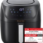 Hobbs XXL Family Rapid Digital Air Fryer 8L [Compact Housing |7 Cooking Functions |10 Programmes] Energy Saving, Max 220°C, Use without oil, Grill, Bake, Roast, Reheat,…