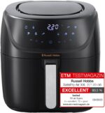Hobbs XXL Family Rapid Digital Air Fryer 8L [Compact Housing |7 Cooking Functions |10 Programmes] Energy Saving, Max 220°C, Use without oil, Grill, Bake, Roast, Reheat,…