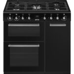 CX93GMBL 90cm Concert Dual Fuel Range Cooker – Black - Image 2