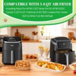 BYKITCHEN 300PCS Disposable Air Fryer Paper Liners for Ninja AF141 5 QT Pro AF181 6.5QT, Cosori Chefman 6 QT &Other 5 to 8Qt Airfryer, 8in Square… - Image 3
