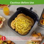 360 Pcs 8” Square Unbleached Heavy Duty Air Fryer Paper Liners Disposable, Non-Stick & Non-Leak Parchment Paper Liners for Airfryer Basket, Deep… - Image 7
