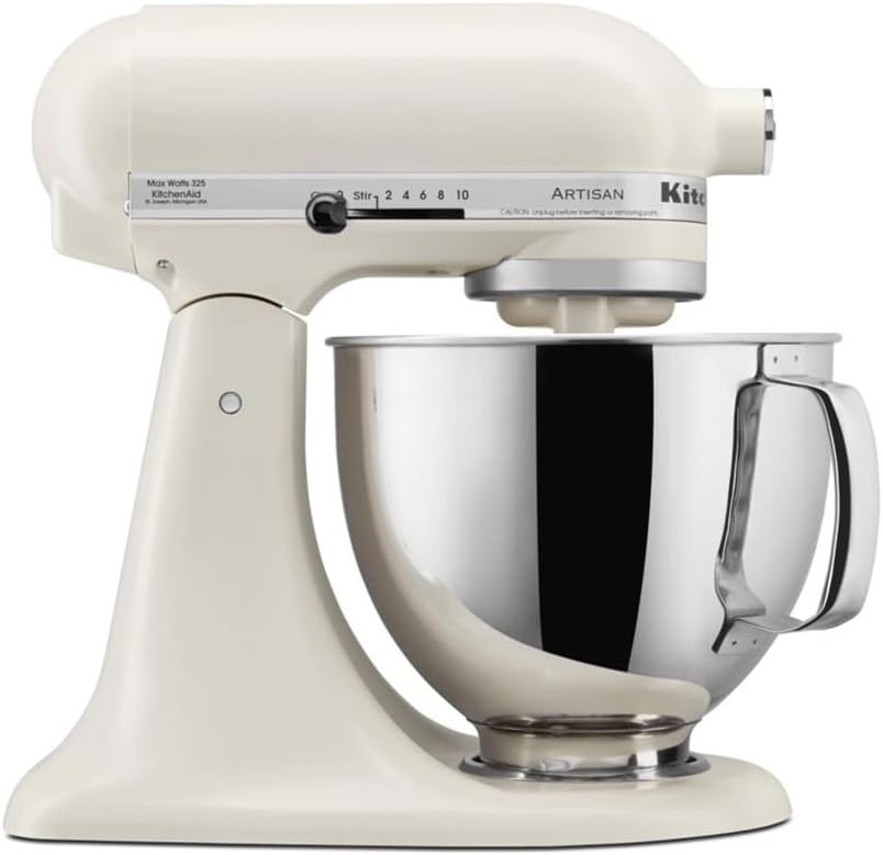 51qALRTwNZL._AC_SL1000_.jpg KitchenAid Artisan Mixer 4.8L Porcelain White (5KSM125BPL) - Image 1