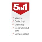 MS132-42 Self-Propelled Compact Petrol Lawnmower | 42 cm Cutting Width | Mulching Function | 45L Grass Bag | Easy Cleaning & Manoeuvrability - Image 2