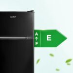 RCT87BL2(E) Under Counter Fridge Freezer, 87L Double Door Small Fridge Freezer with Light, Removable Shelves, Adjustable Thermostats, Reversible Doors Black - Image 8