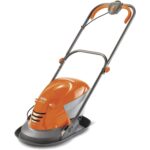 Vac 250 Electric Hover Collect Lawn Mower – 1400W, 25cm Cutting Width, 15L Grass Box, Ambidextrous Handles, Folds Flat, Orange and Grey