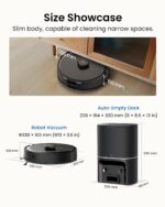 Tapo RV30 Max Plus 5300Pa Robot Vacuum Cleaner with Mop, LiDAR+IMU Dual Navigation, 5300Pa Hyper Suction, Auto-Empty, Robot Hoover, Auto-Charging Robotic Vacuums, Alexa & Google - Image 9