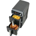 10L Double Stack Air Fryer with Dual Basket & 2 Drawers – 2400W Dual Air Fryer for Even Heating with 4 cooking levels | 9-in-1 Modes, Sync&Match, Shake Reminder，Large for Family…