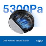 Tapo RV20 Max Plus 5300Pa Suction Robot Vacuum Cleaner with Mop, Ultra-Slim Design, Faster Mapping With MagSlim & LiDAR Navigation Robot Vacuum, Auto-Empty Dock, Voice/Remote… - Image 4