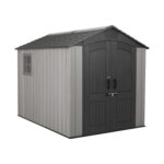Lifetime 60310 Garden Storage Shed, 7 x 9.5 ft (213 x 289 cm), High-Density Polyethylene (HDPE), Steel-Reinforced Apex Roof, Tan