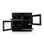 MDFRC100C 100cm Dual Fuel Range Cooker – Cream – 7 Gas Burners, 2 Electric Ovens, Separate Grill, Cast Iron Pan Supports - Image 2