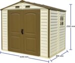 StoreAll 8 x 6 (4.12 m2) Plastic Garden Storage Shed with 1 Fixed Window & Metal Foundation Kit, Strong Metal Roof Structure Fire Retardant and Maintenance-Free Storage… - Image 7