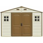 WoodSide 10 x 8 (8.02 m2) Plastic Garden Shed with 3 Fixed Windows & Metal Foundation Kit, Strong Metal Roof Structure Fire Retardant and Maintenance-Free Storage Shed -… - Image 9