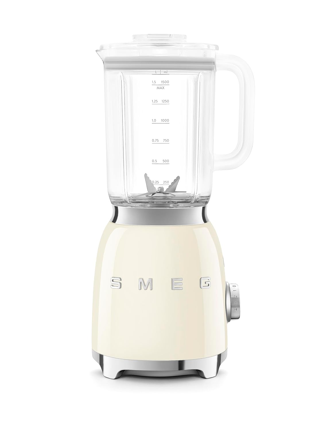 61AwQrQ3nVL._SL1500_.jpg BLF03CRUK Retro 50’s Style Jug Blender with Stainless Steel Blades, 4 Speed Settings and 3 Pre-set Programs, 1.5 Litre, 800W, Cream - Image 1