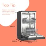 SIA SFSD459BL Freestanding Dishwasher, Slimline 45cm Width, 9 Place Settings, Delay Start, 4 Programs, 29 Minute Quick Wash, Black - Image 5