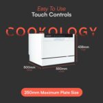 CTTD6WH Mini Counter Top Dishwasher in White – 6 Place Settings – Table Top – Compact Design – 6 Drying Settings – 7 Wash Cycles – ECO Friendly Mode - Image 4