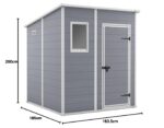 Garden Storage Shed 6 x 6 feet – Grey, 200.6 cm*183.5 cm*183.0 cm - Image 8