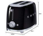 TSF01BLUK Retro Style 2 Slice Toaster – Black - Image 4