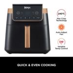 Air Fryer MAX PRO, 6.2L, Uses No Oil, Large Square Single Drawer, Roast, Bake, Air Fry, Family Size, Non-Stick, Dishwasher Safe Basket & Crisper Plate, Silicone Tongs,… - Image 9