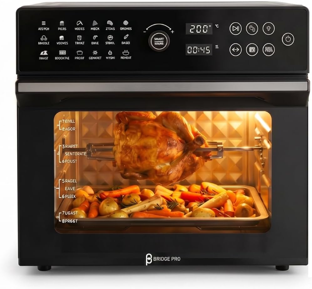 61FOjTpZdEL._AC_SL1126_.jpg Pro 30 Litre Air Fryer Oven 1800W with Rotisserie Accessory Set – Extra Large Air Fryer for Family, 20 in 1 Dual Cook, Smart Dial, 360° Hot Air Circulation, Time & Temp… - Image 1