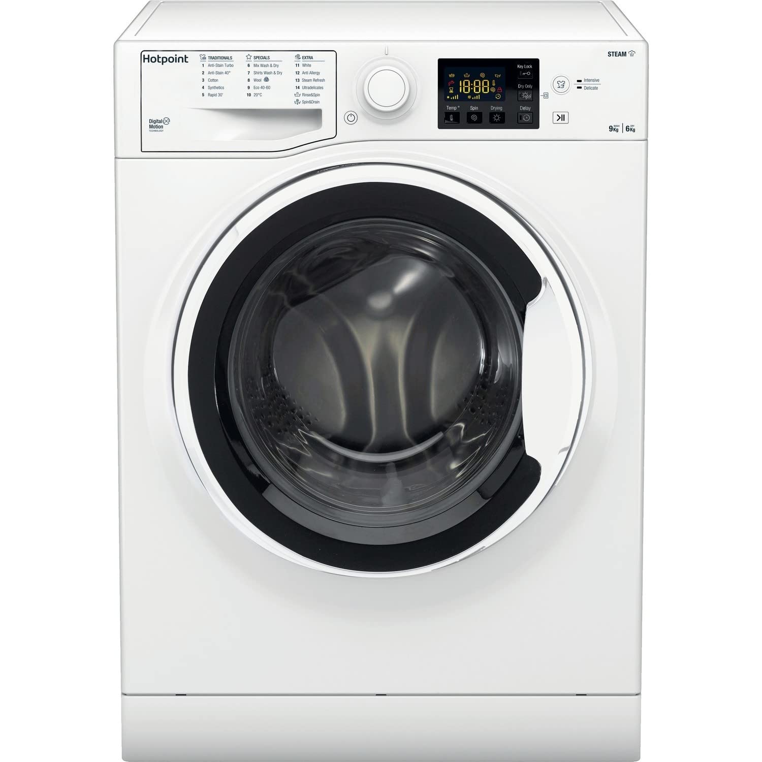 Version 1.0.0 Antistain Washer Dryer – White – 8 kg/6 kg – 1400rpm – D|B Rated – NDB 9635 W UK - Image 1