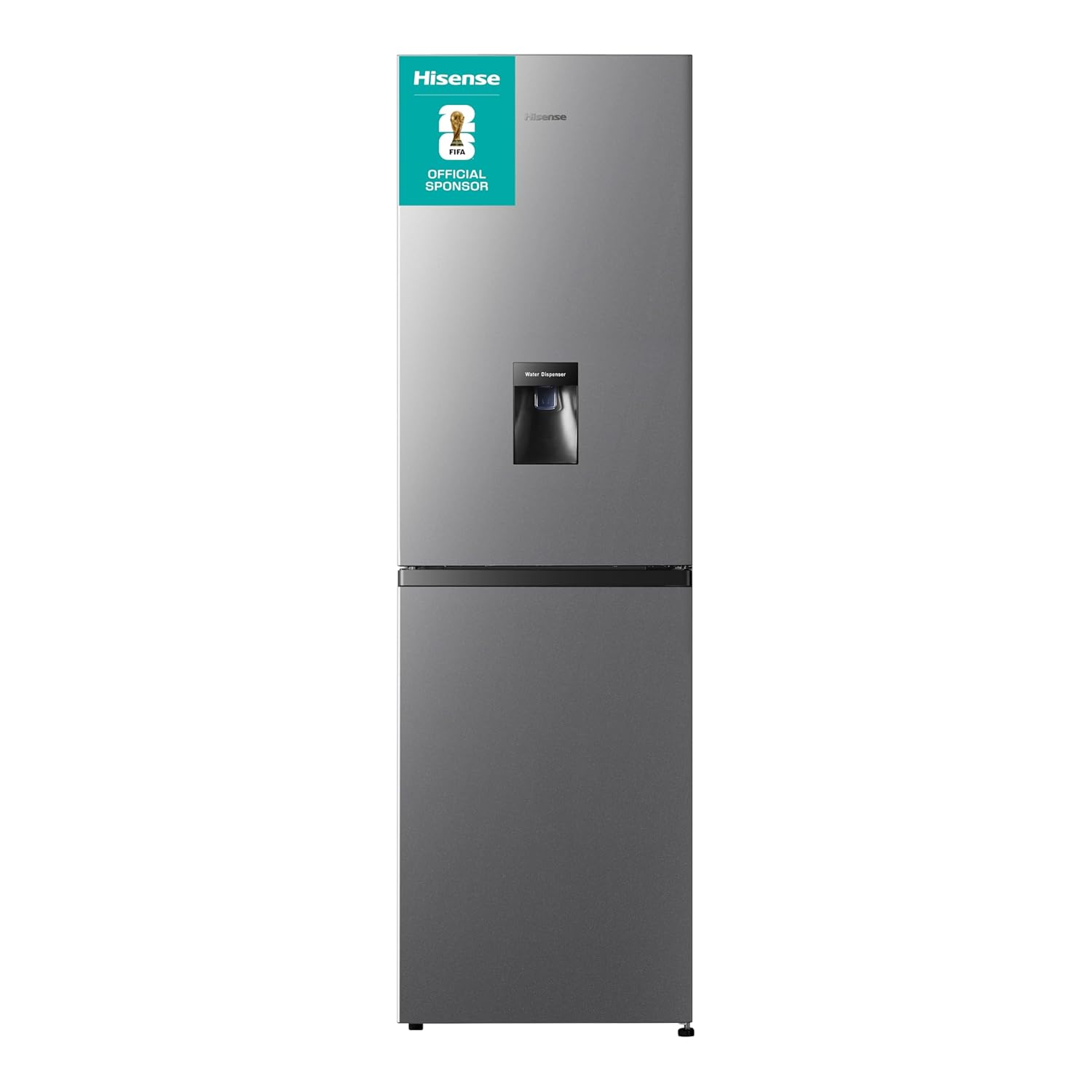 61K2nwH6KmL._SL1500_.jpg RB327N4WCE 55cm Freestanding 50/50 Fridge Freezer – 256 litre capacity – Total No Frost – Non-plumbed Water Dispenser – Silver – E Rated, H182.4 x W55 x D55.6 (cm) - Image 1