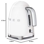 KLF03WHUK Retro Style Kettle – White - Image 8
