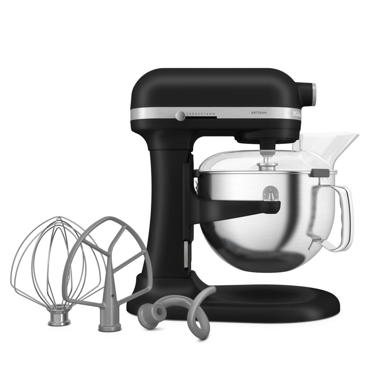 Version 1.0.0 Artisan 5KSM60SPX 5.6L Bowl-Lift Stand Mixer, 11 Speeds & Soft Start, Heavy Duty Full Metal Construction, Kneads 3.7kg Dough, Makes 11 Dozen Cookies, Matte Black - Image 1