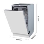 HV523E15UK 10 Places Slimline Fully Integrated Dishwasher White with 30 Minutes Quick Wash [Energy Class E] - Image 10